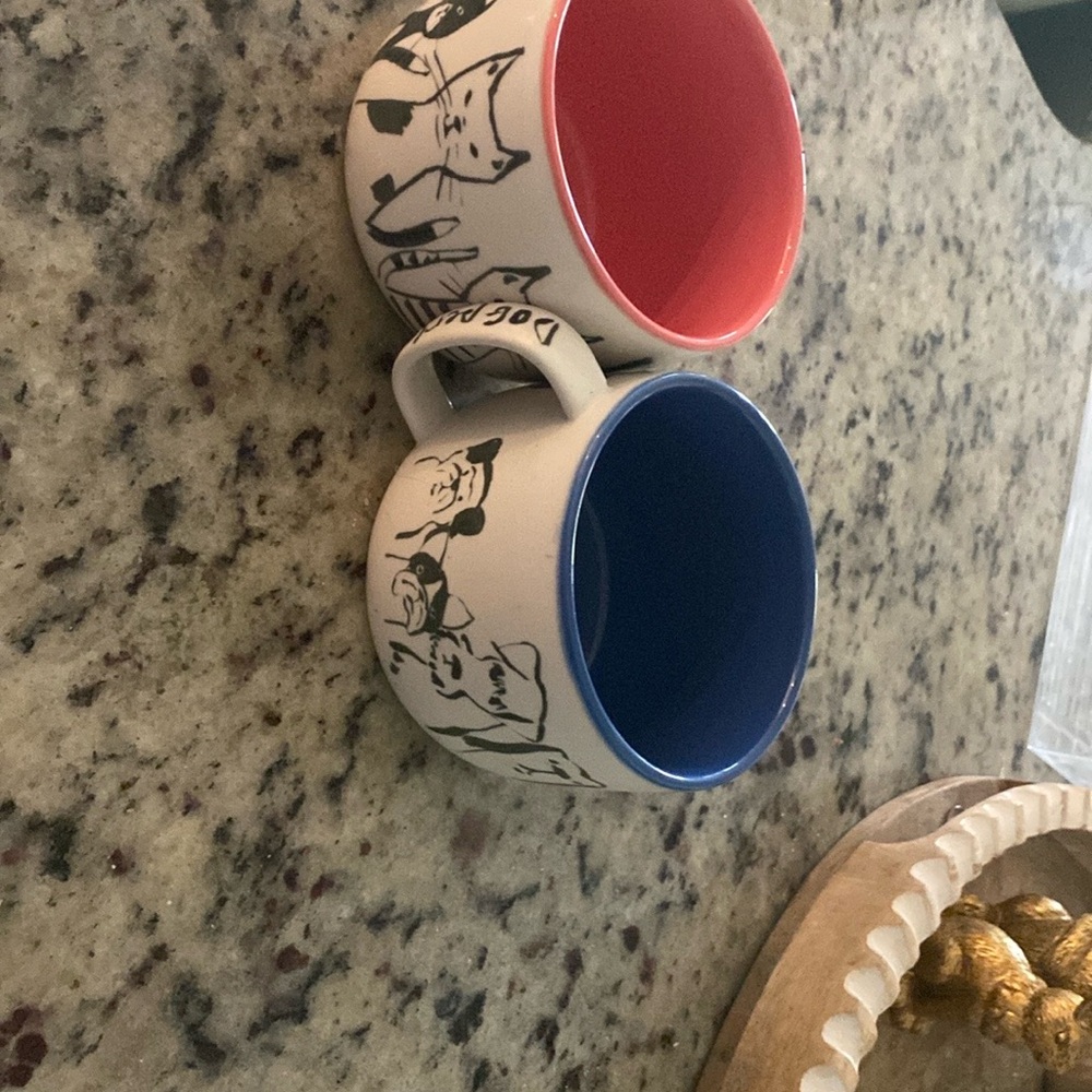 Dog and cat person Anthropologie cups